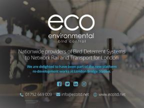 Eco Environmental are proud to be providing our full range of specialist Bird Control Services to Network Rail and Transport for London.