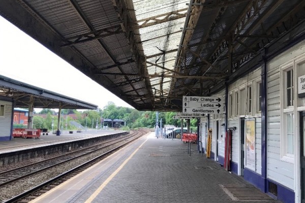 Platform and canopy before installation