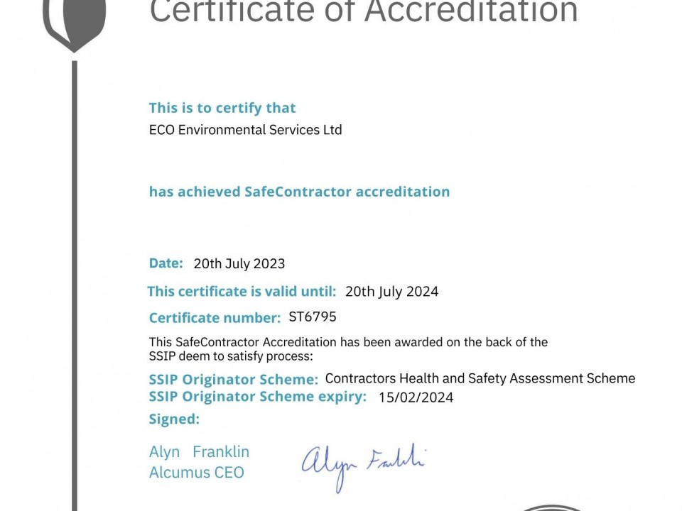SafeContractor Certificate 2023 - Page 1