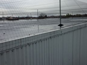 Large seagull roof net in Gloucester cures a 20 year gull problem