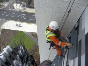 Installation of Bird Spikes by our Roped Access Abseil Teams