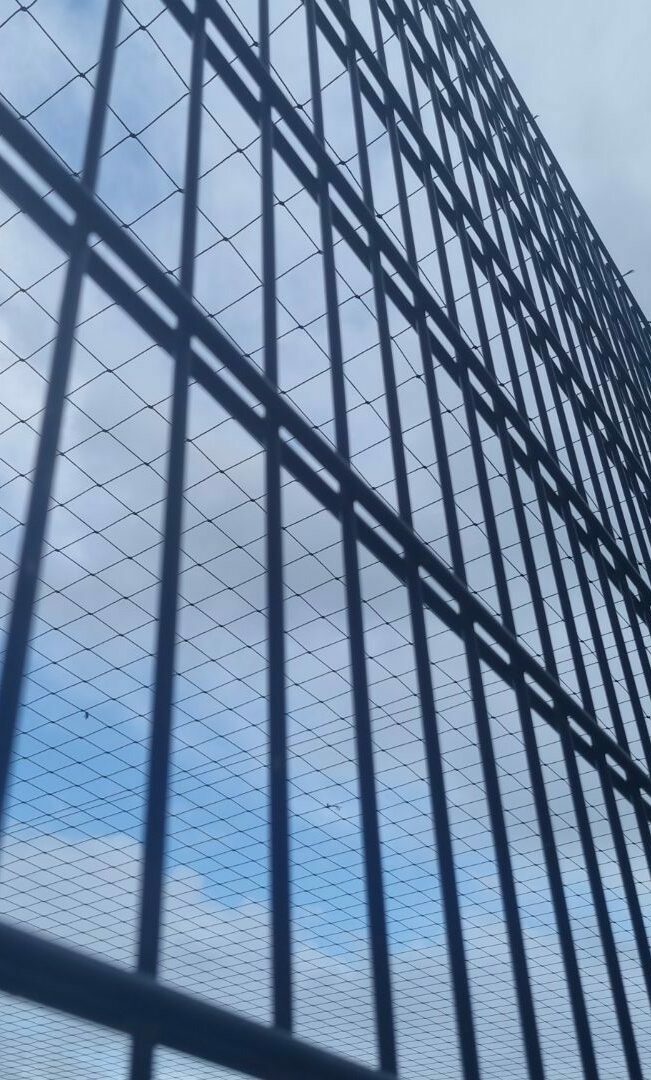 Capped Sports Netting Installed to top of Pitch Fence line